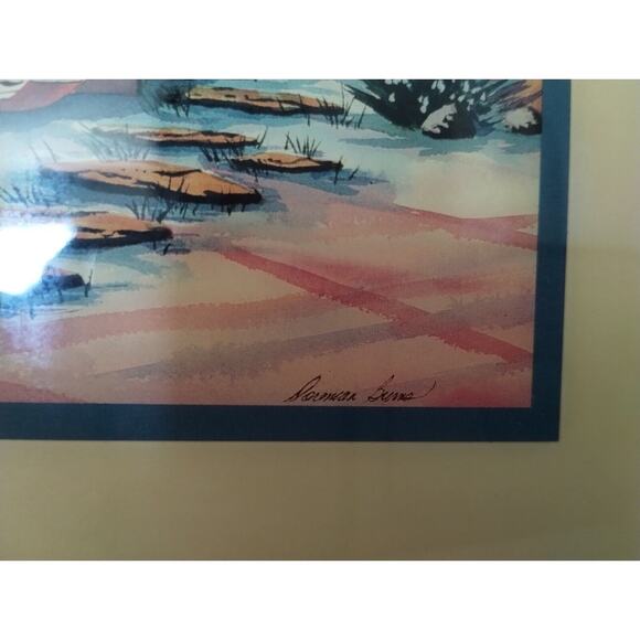 Leanin' Tree Dorman Burns Tile Painting Southwest Landscape Encantada Easel Back - Picture 3 of 5